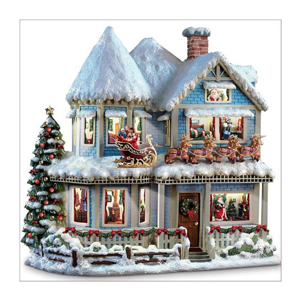 Diamond Painting - Full Round - Christmas House(30*30cm)