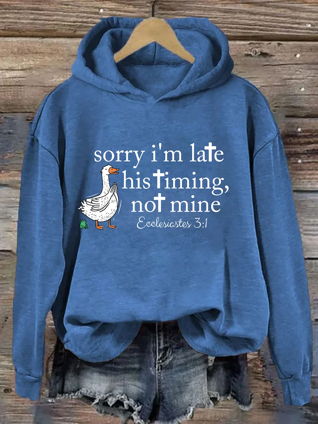 Sorry I'm Late Goose Hoodie