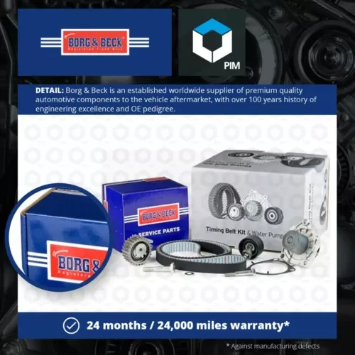 Timing Belt & Water Pump Kit fits CADILLAC Set B&B Genuine Quality Guaranteed Parts