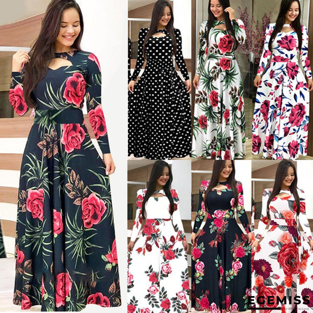 Color Blocking Flower Hip Wrap Dress Short Sleeved Dress Black Dresses | EGEMISS