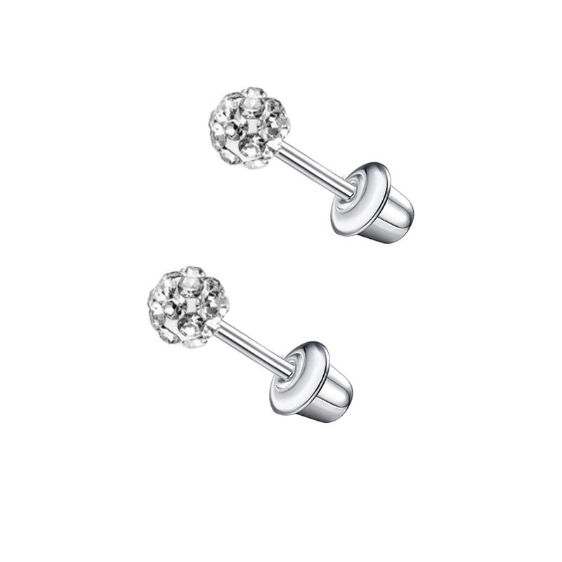 1 Pair Minimalist Cross Star Butterfly Plating Inlay Stainless Steel Zircon Ear Studs