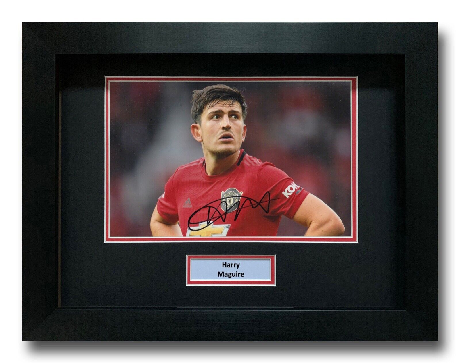 HARRY MAGUIRE HAND SIGNED FRAMED Photo Poster painting DISPLAY MANCHESTER UNITED AUTOGRAPH 1