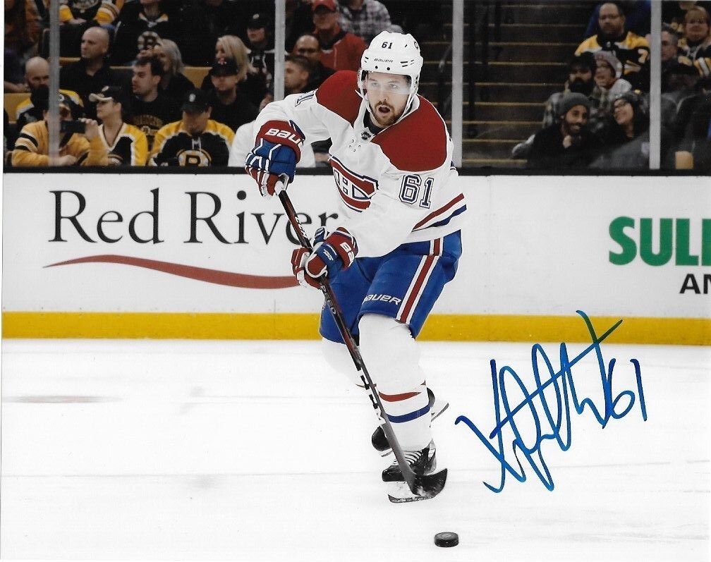 Montreal Canadiens Xavier Ouellet Signed Autographed 8x10 NHL Photo Poster painting COA #1