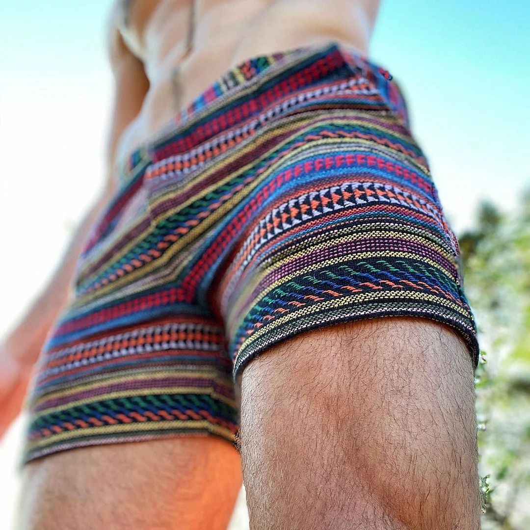 Ethnic Pattern Statement Shorts-inspireuse