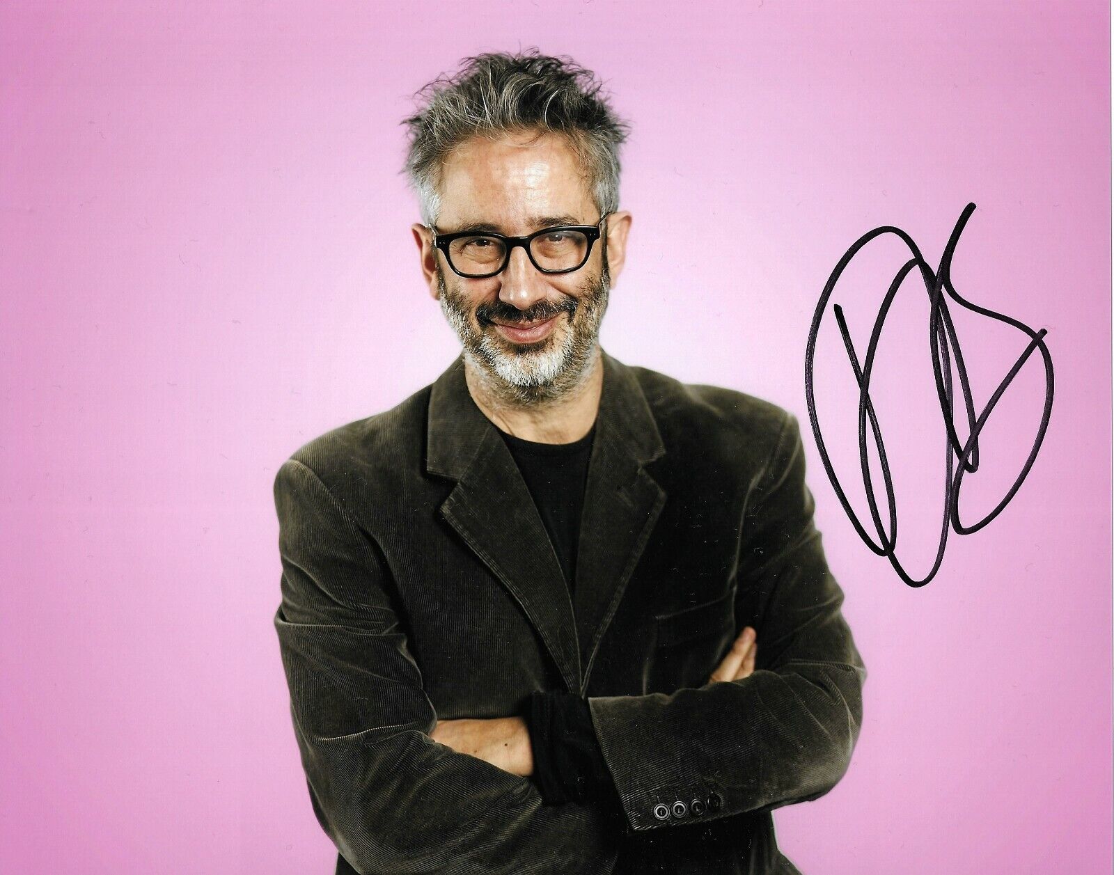 David Baddiel autograph signed Photo Poster painting