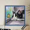 Cat And Birds-11CT Stamped Cross Stitch 40*40cm/15.75*15.75in