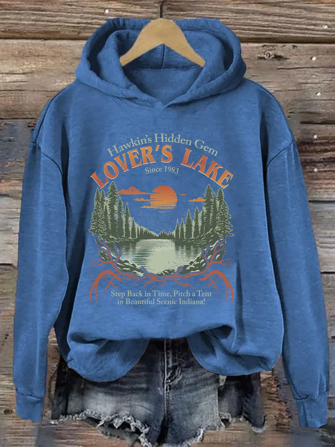 Hawkin's Hidden Gem Lover's Lake Hoodie