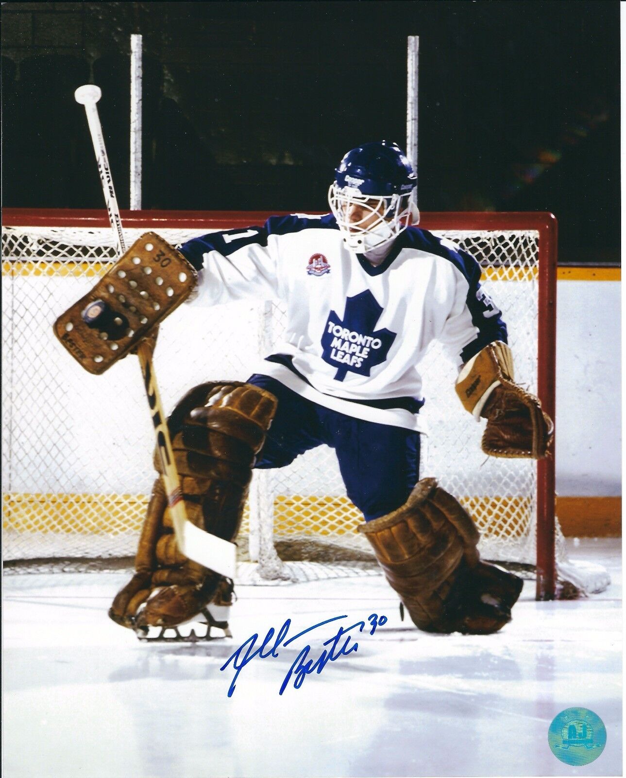 Signed 8x10 ALLAN BESTER Toronto Maple Leafs Autographed Photo Poster painting - COA