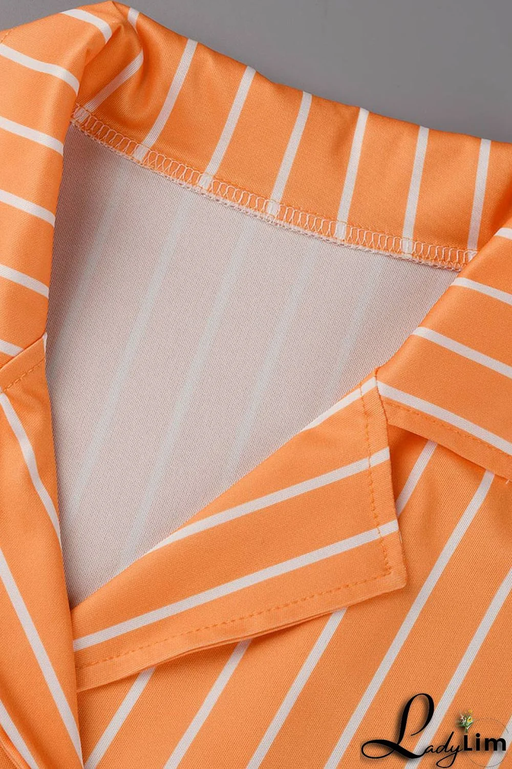 Black Fashion Casual Striped Print Patchwork Cardigan Turndown Collar Plus Size Two Pieces (Without T-shirt)