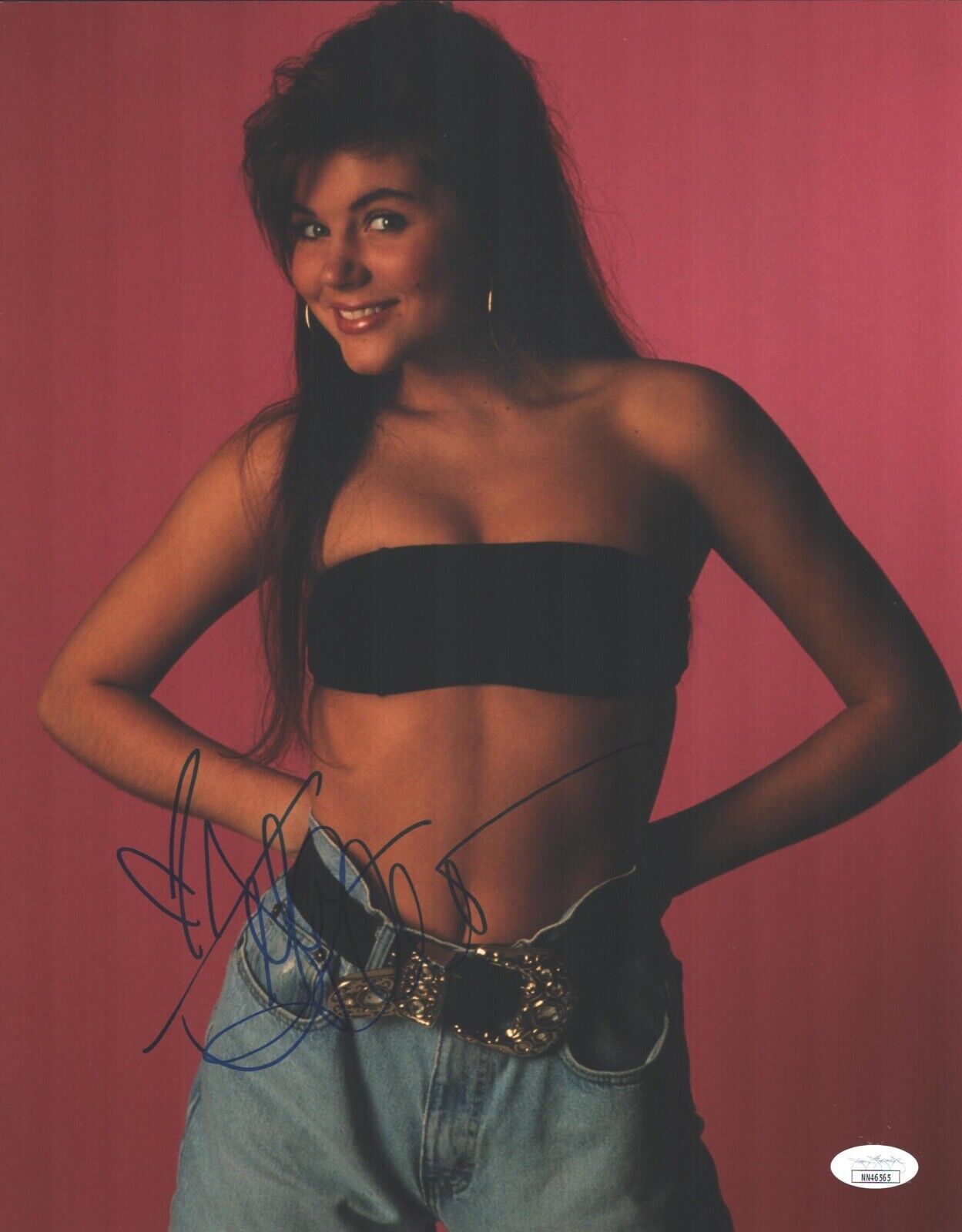 TIFFANI AMBER THEISSEN Signed 11x14 SAVED BY THE BELL Photo Poster painting Autograph JSA COA