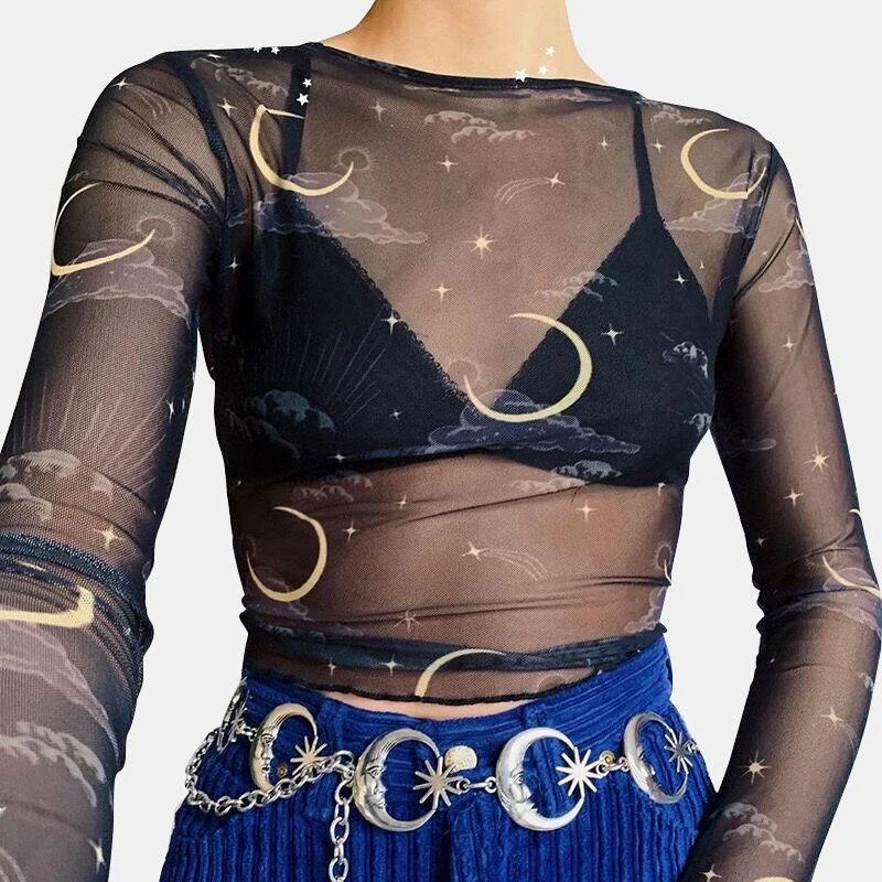 Moon Sun Mesh Top