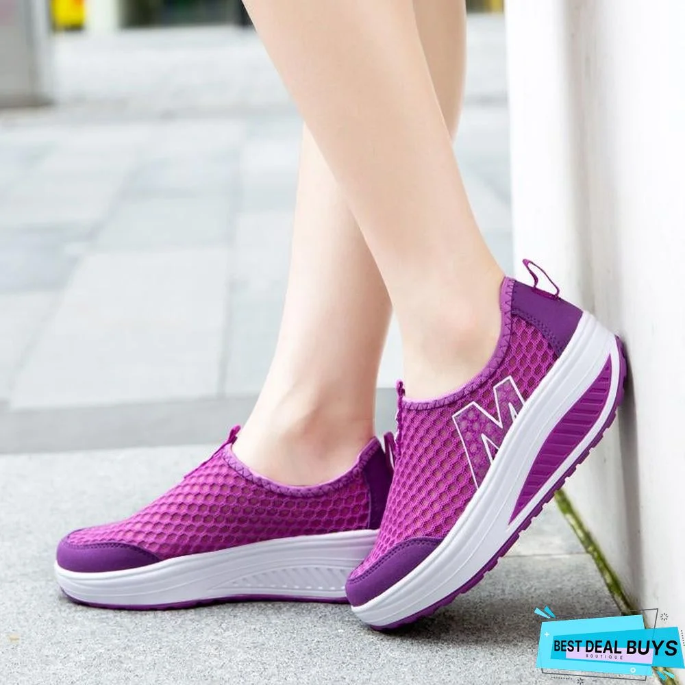 Women's Shoes Casual Breathable Sport Fashion Shoes Walking Flats Height Increasing Women Loafers
