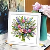 5D DIY Partial Special Shaped Drill Diamond Painting Kit Flower Decor With Frame Kit 18x18cm