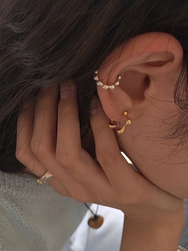 1 Pair Ig Style Minimalist Solid Color Plating Copper Ear Cuffs