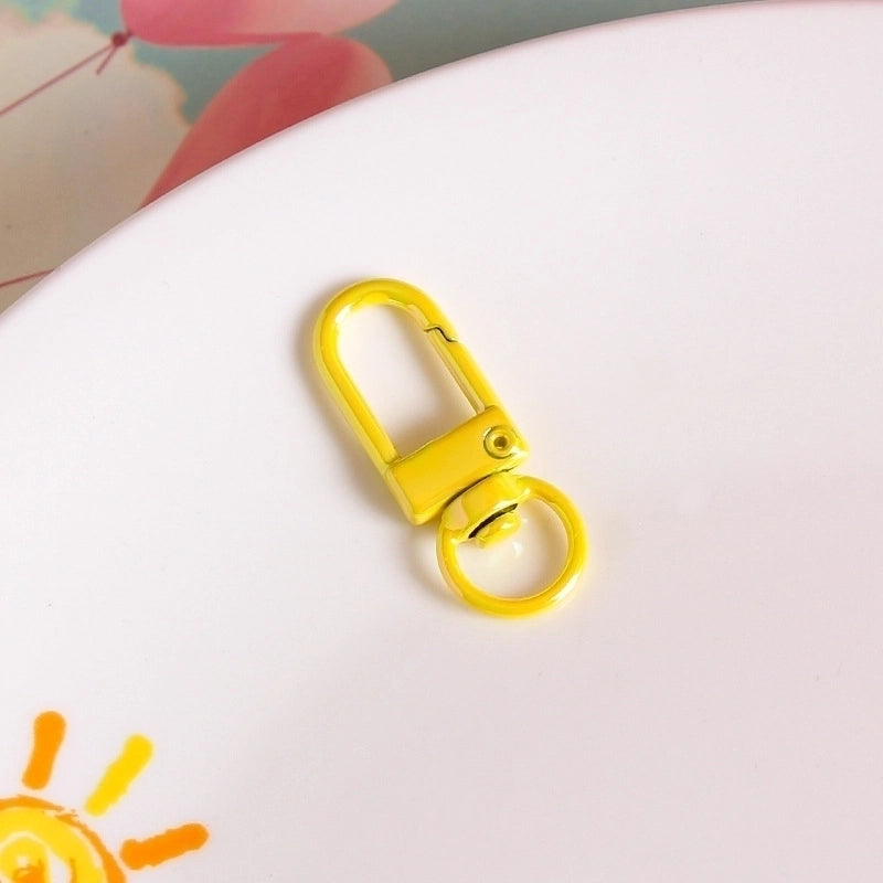 UV Colorful Metal Door Buckle Buckle Schoolbag Hanging Keychain DIY Handmade Jewelry Accessories Beaded Mobile Phone Chain Material