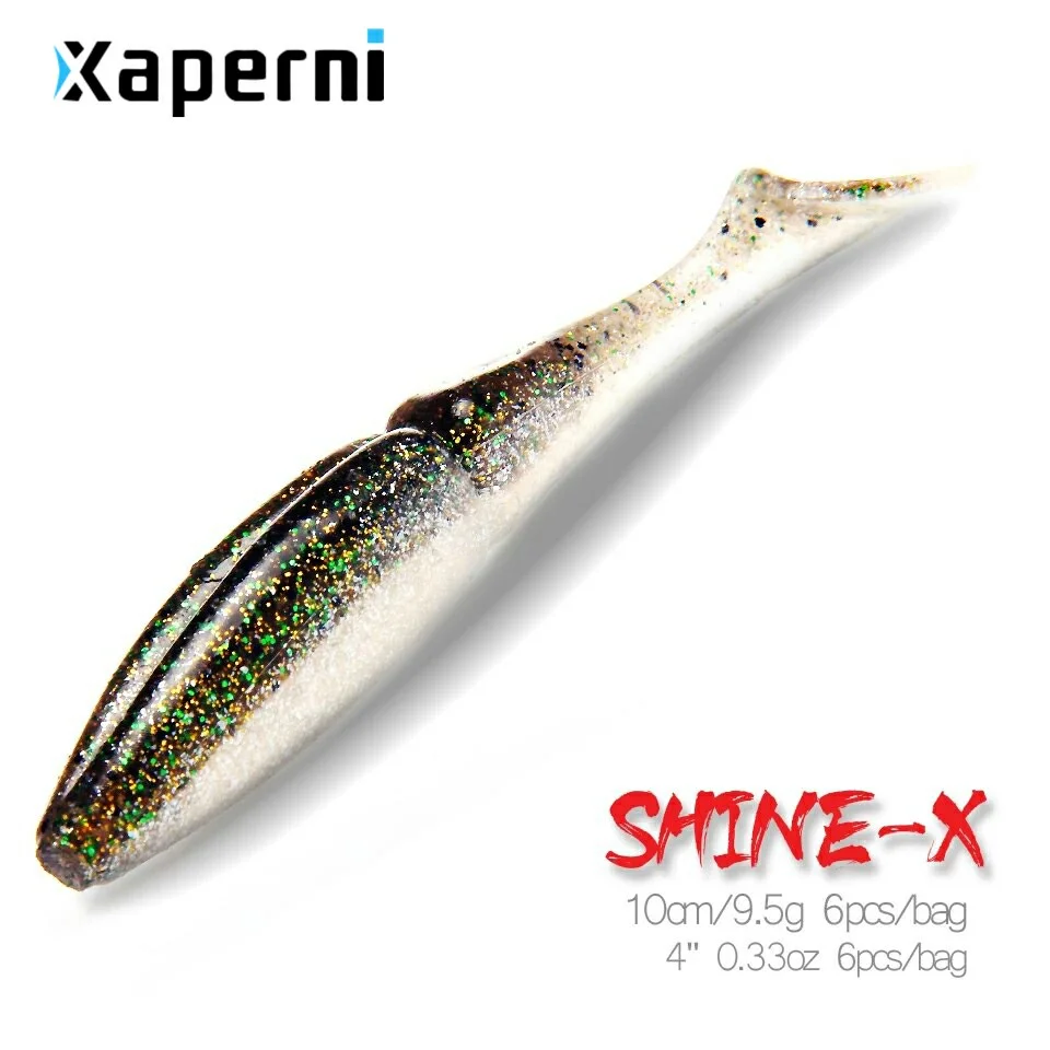 Xaperni hot fishing lure Soft Bait professional Lure 4" 6pcs 10cm/9.5g quality Carp Artificial Wobblers free shipping