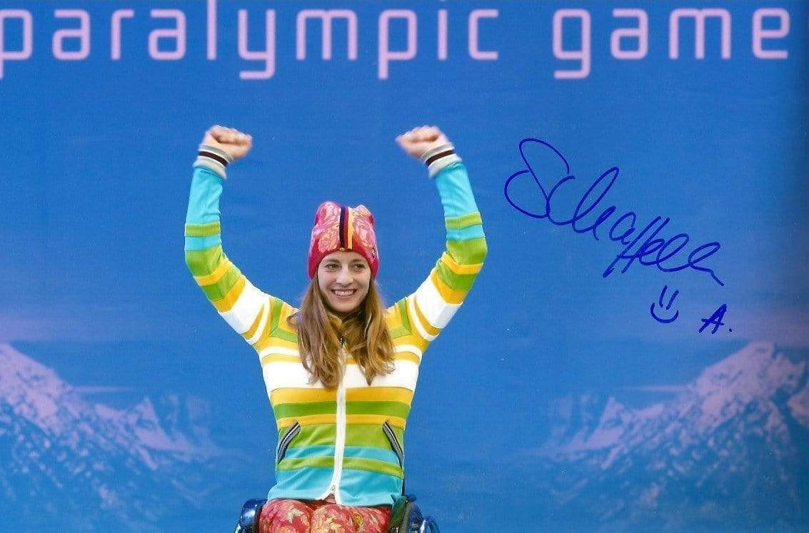 PARA-ALPINE SKIER Anna Schaffelhuber autograph, IP signed Photo Poster painting