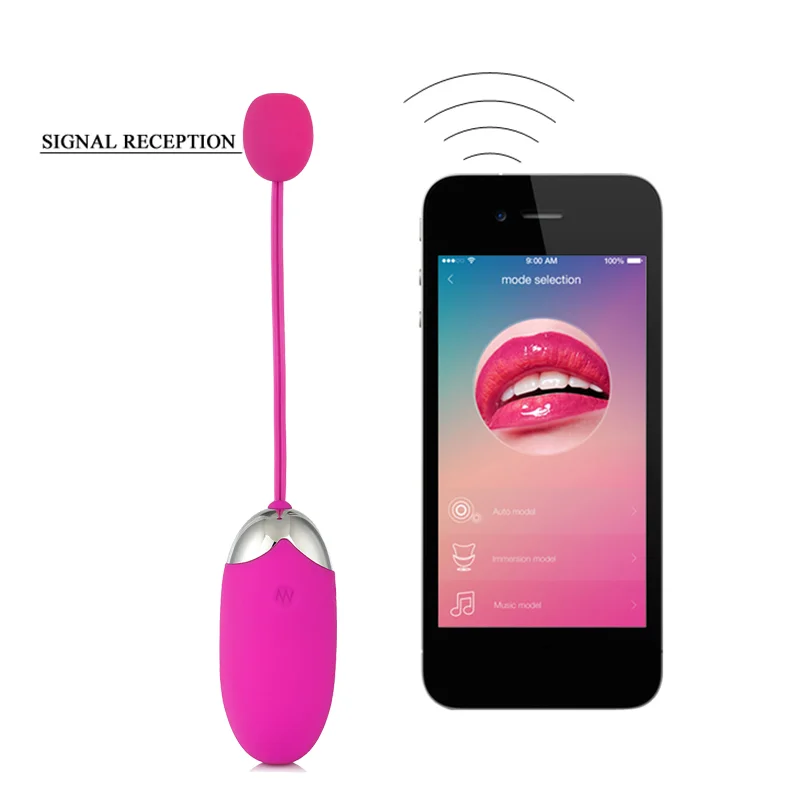 App Remote Control Vibrator Rechargeable Vibrator Egg - Rose Toy