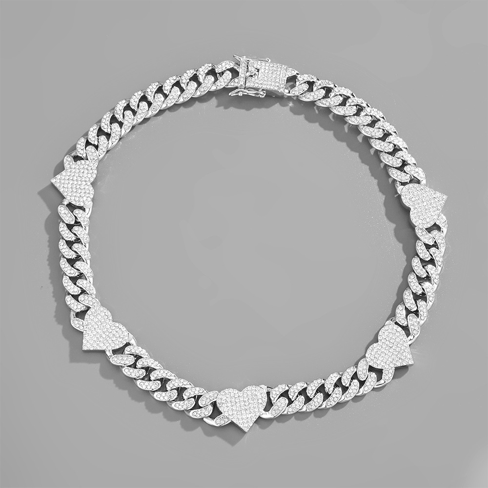 Personality Heart Cuban Necklace