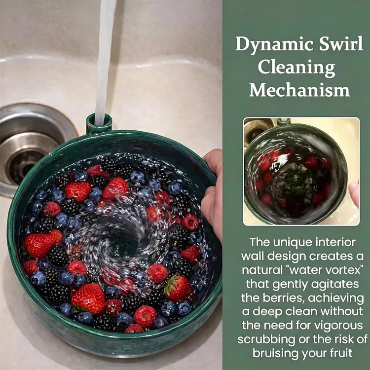 Automatic Rotating Berry Washing Bowl