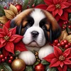 (40*40cm)Xmas Dog - Square Partial AB Drill Diamond Painting
