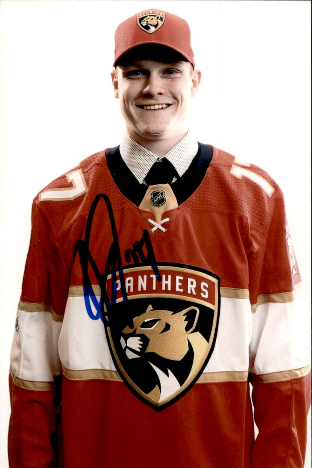 Owen Tippett SIGNED 4x6 Photo Poster painting FLORIDA PANTHERS