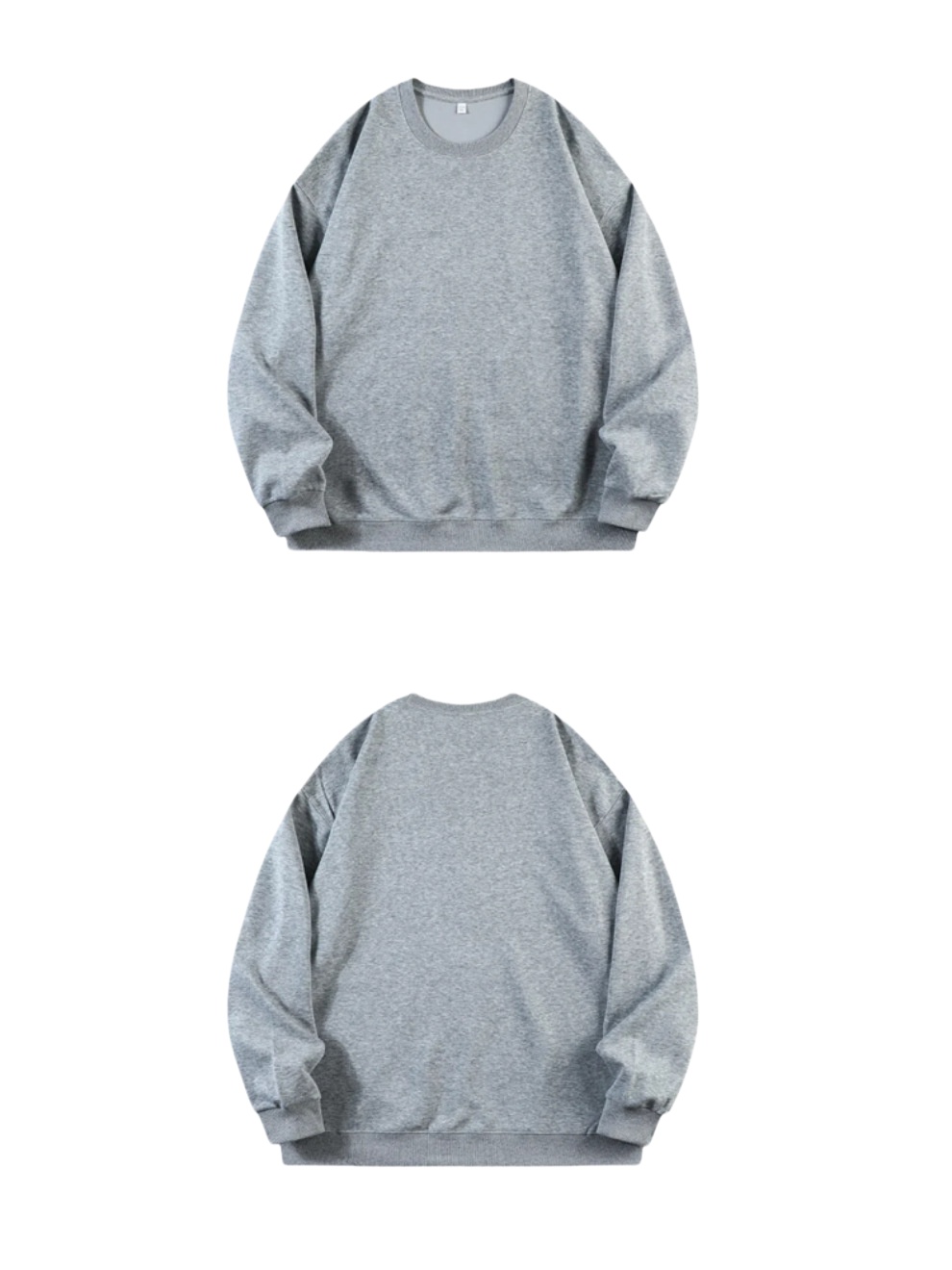 2026 American-style Autumn/Winter Solid Color Casual Everyday Couples Crewneck Pullover Long Sleeve Sweatshirt