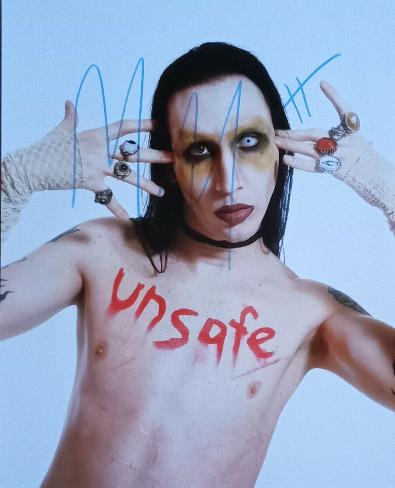 MARILYN MANSON AUTOGRAPHED SIGNED 8x10 Photo Poster painting