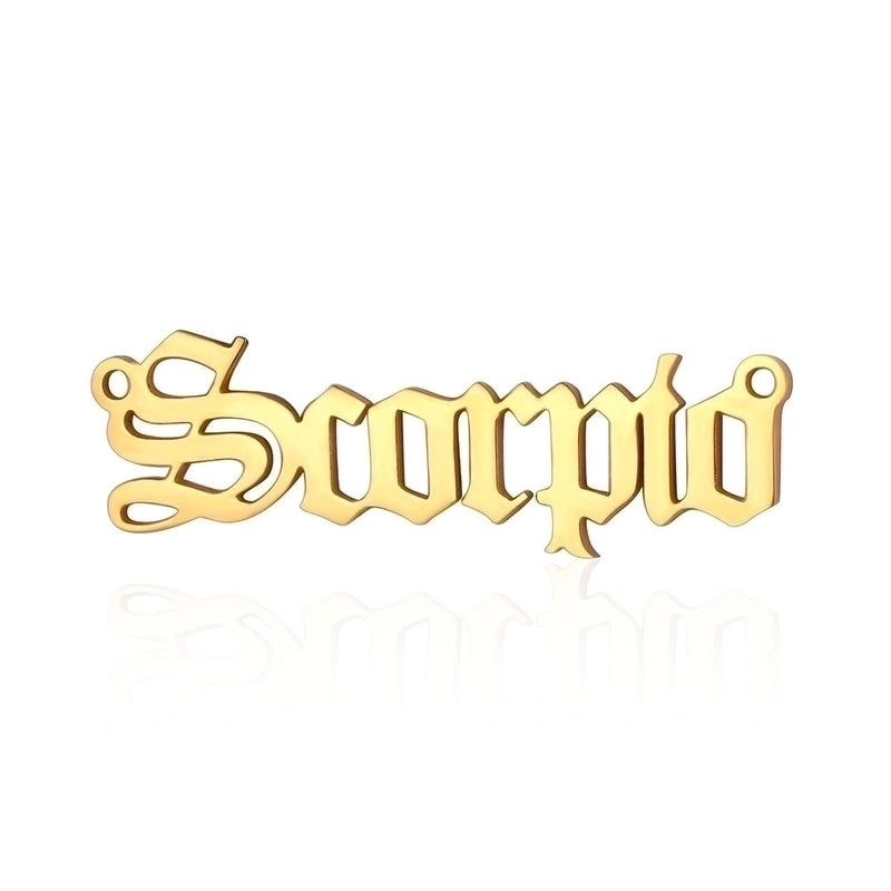 5 Pieces Stainless Steel 18K Gold Plated Letter