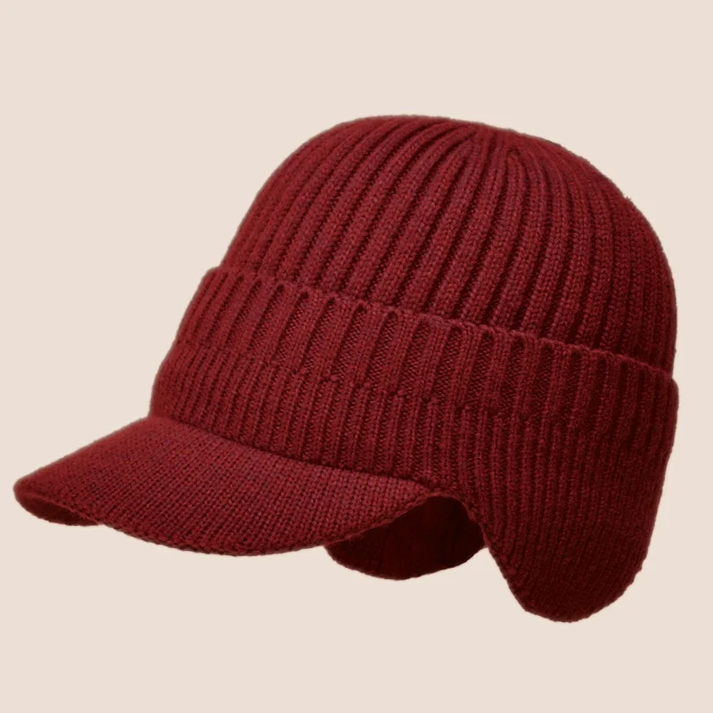 Men's Outdoor Warm Ear Protection Woolen Hat