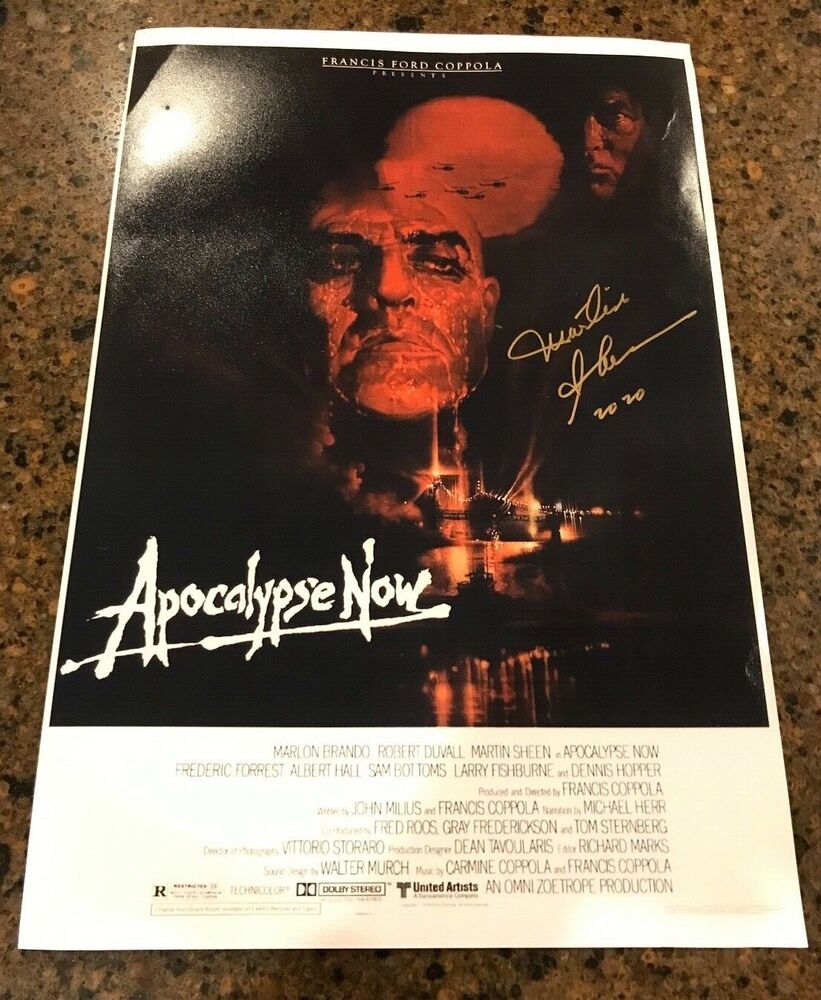 * MARTIN SHEEN * signed 12x18 poster * APOCALYPSE NOW * * 1