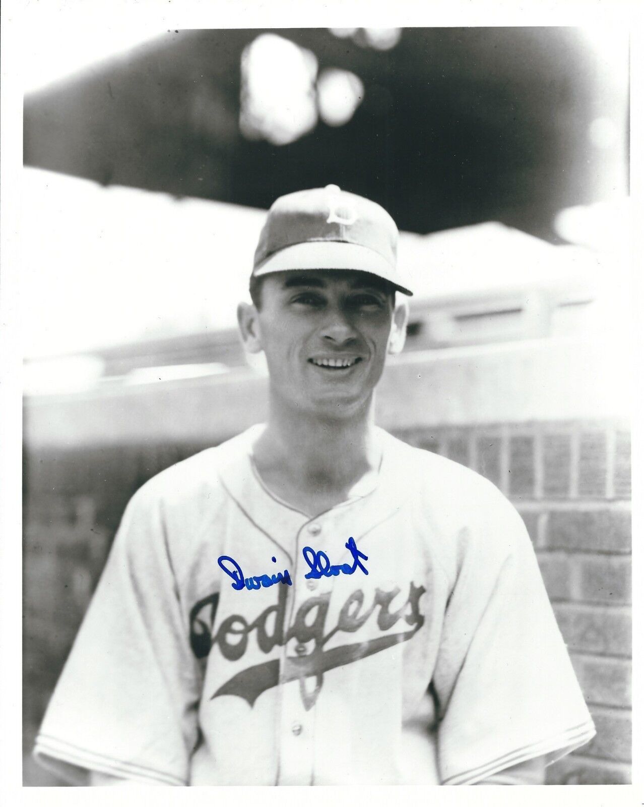 Autographed 8x10 DWAIN SLOAT Brooklyn Dodgers Photo Poster painting - COA