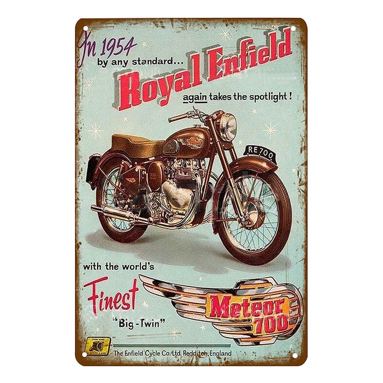 Royal Enfield Motorcycle - Vintage Tin Signs/Wooden Signs - 8*12Inch/12*16Inch