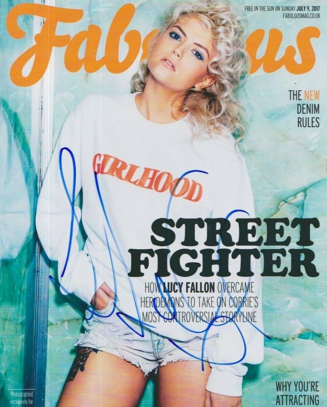 Lucy Fallon **HAND SIGNED** 10x8 Photo Poster painting ~ Coronation Street ~ AUTOGRAPHED