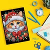 50 Pages DIY Xmas Cat A5 Special Shaped Diamond Painting Notebook