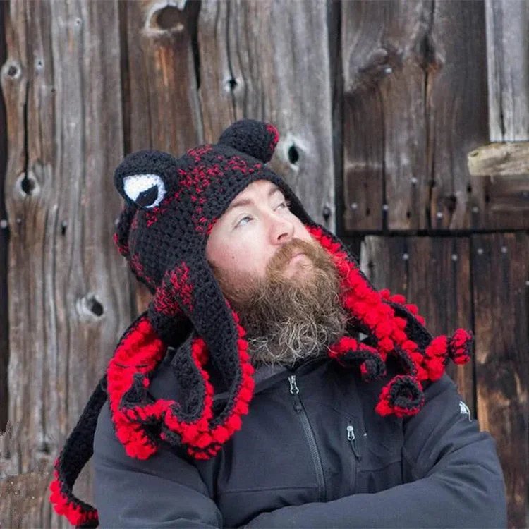 Warm Winter Knitted Octopus Hat - tree - Codlins