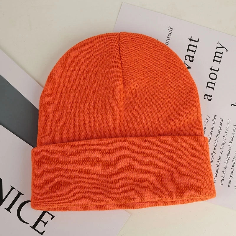 Unisex Minimalist Solid Color Eaveless Wool Cap