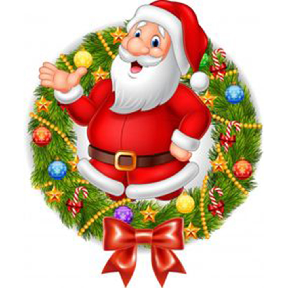 

Santa Claus Star Wreath - Round Drill Diamond Painting - 40*40CM, 501 Original