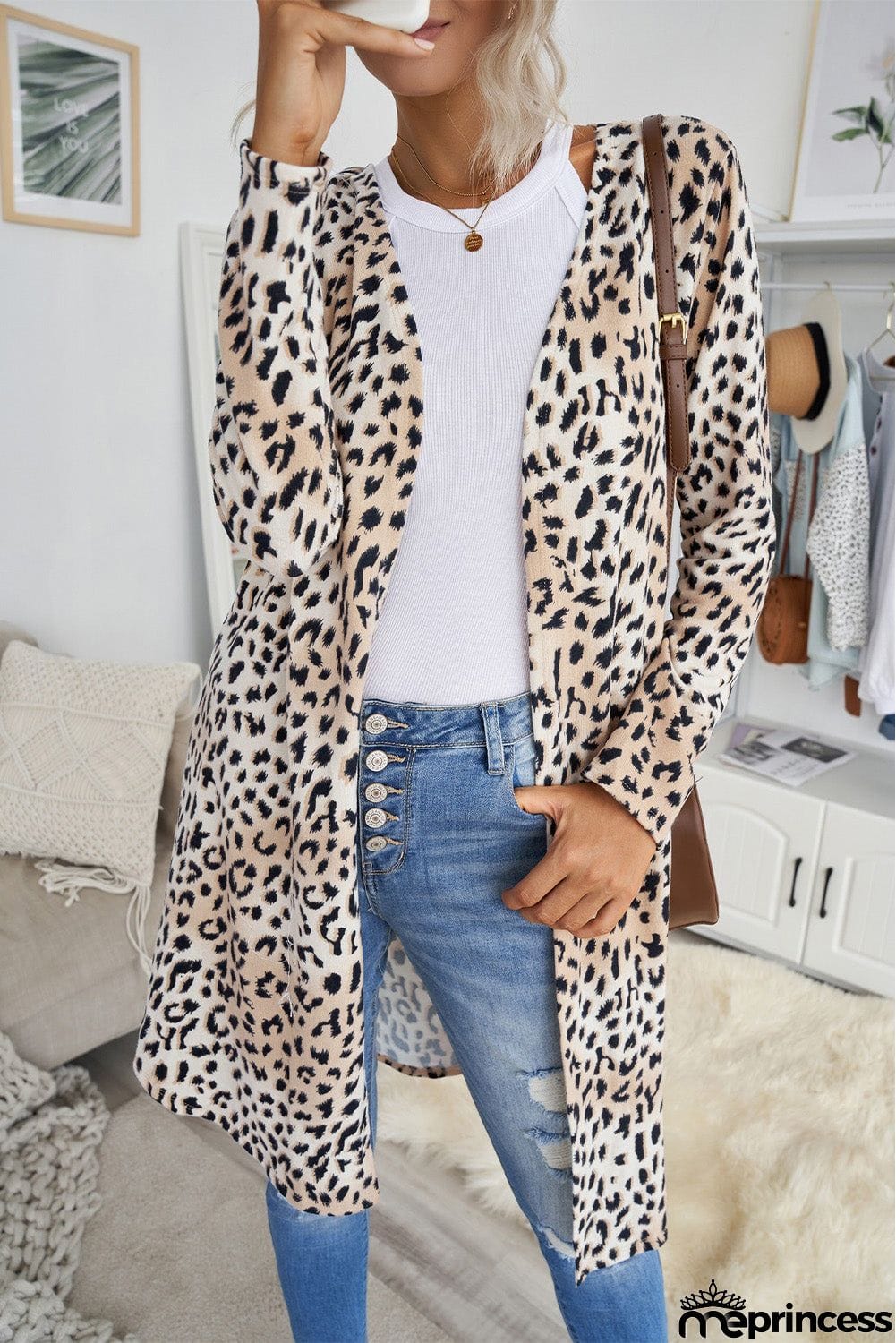 Print Long Cardigan