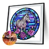 Diamond Painting-DIY Full Round Drill Stained Glass Zebra