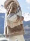 Women's Winter Warm Coat Contrasting Lamb Wool Padded Coat