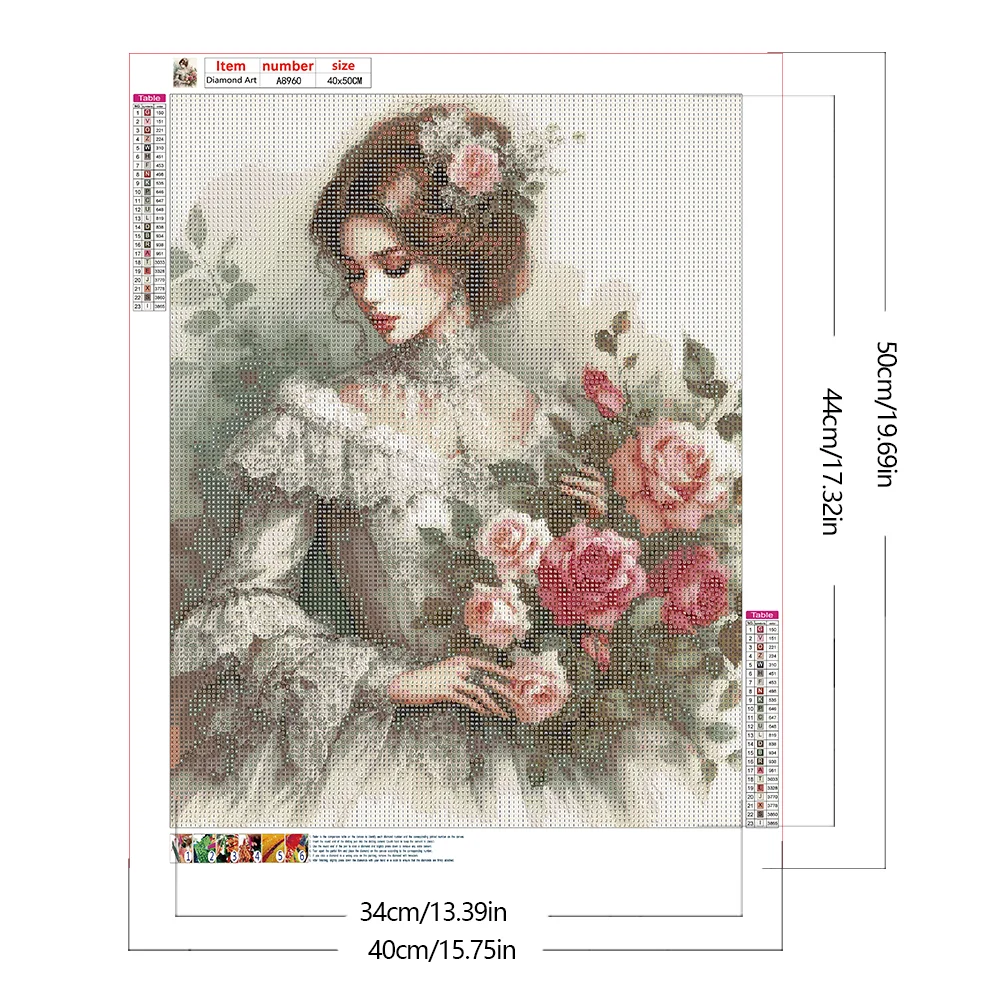 Diamond Painting - Full Round Drill - Lady(Canvas|40*50cm)