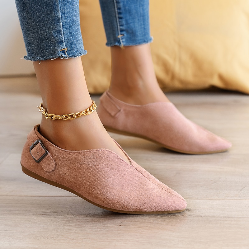 New casual Loafers Women Shoes Spring Summer Soft Fashion Flats Zapatos Women Pointed Toe Shallow Boat Shoes Mujer