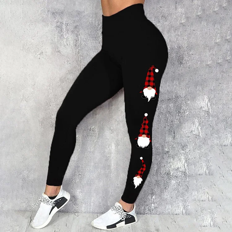 Women's Christmas Gnome Print Leggings