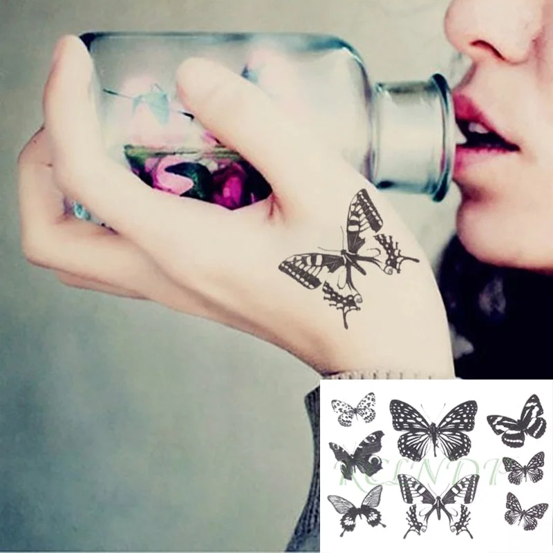 Temporary Tattoo sticker Alice In Wonderland Cheshire Cat Ink painting watercolor flash tatoo fake tatto for men women