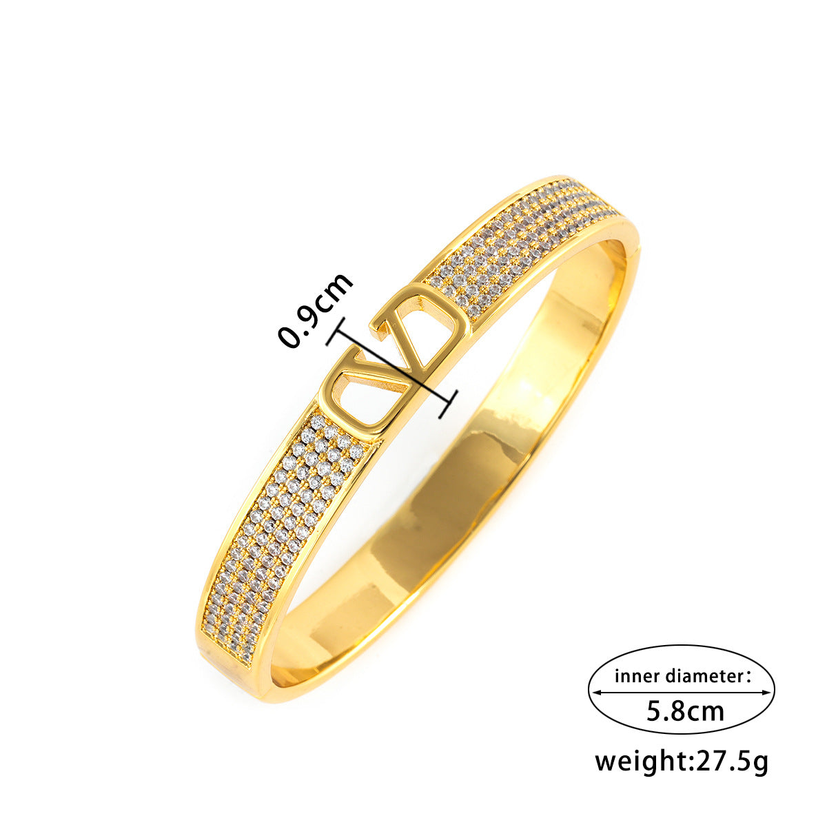 Warren Tianjia High Version V Letter Bracelet Female Brass Material 2025 Bracelet