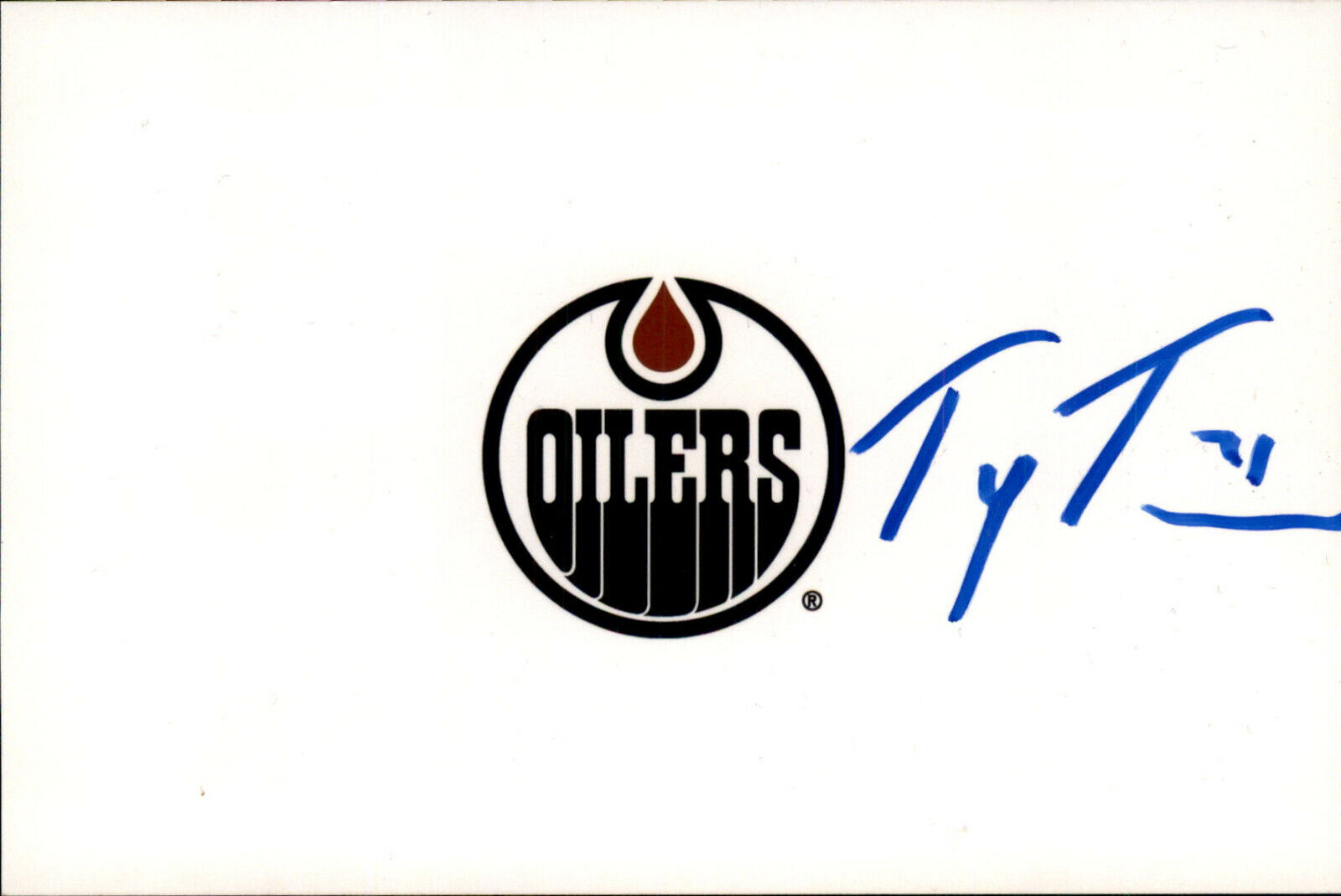 Tyler Ty Tullio SIGNED autographed 4x6 Photo Poster painting EDMONTON OILERS