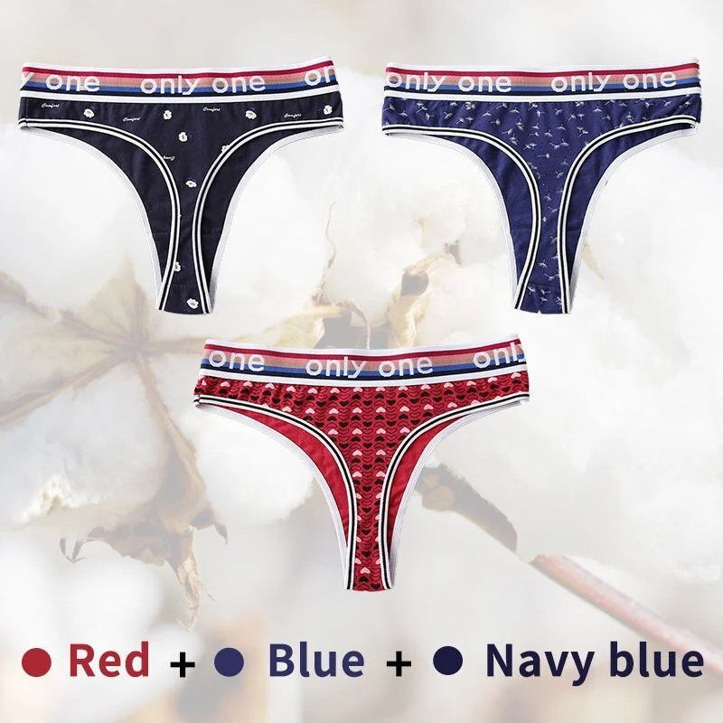 Billionm Solid Ladies Women Panties Floral Embellishment Underwear G String Sexy Underpants Comfortable Thongs Breathable Briefs