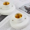 220V E27 Lamp Holder Home Corridor Stair Round Light Bulb Socket Base White