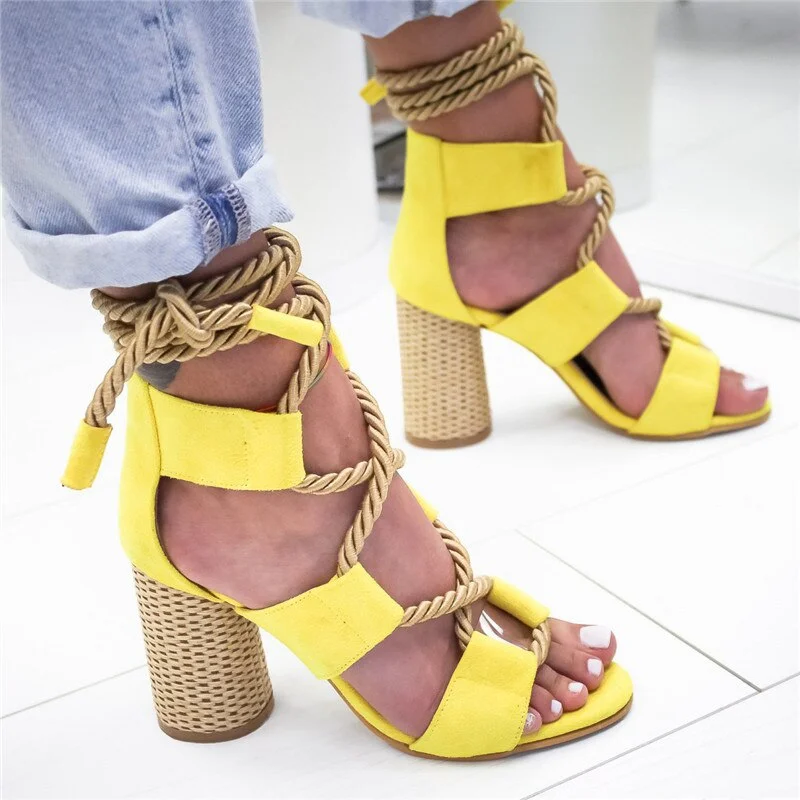 Women Sandals Wedge Espadrilles Summer Shoes Woman 5CM High Heels Sexy Gladiator Women Heels Sandals Lace Up Platform Sandals